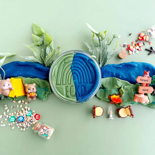 Sensorische boetseerklei-set Camping
