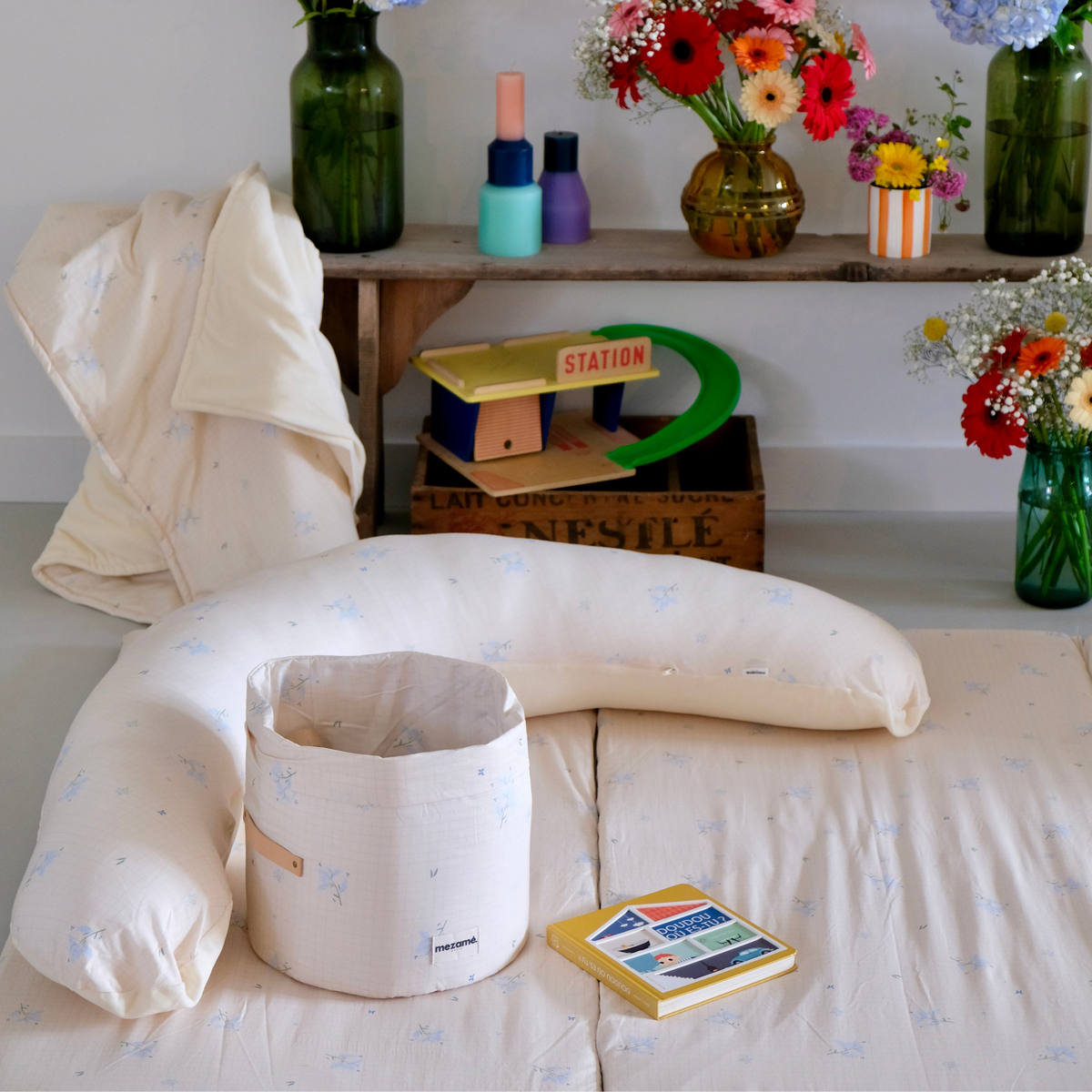 Coussin d'Allaitement Bleuets