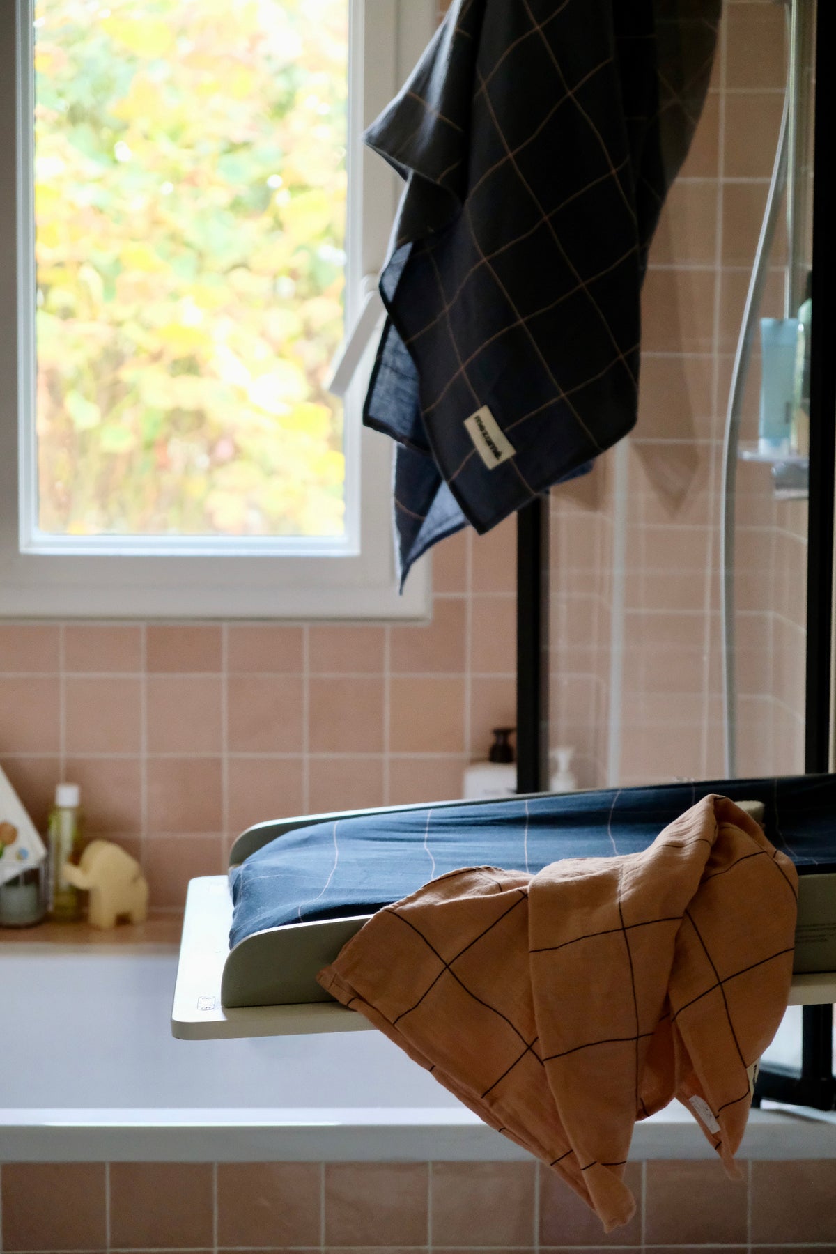 Housse matelas à langer Grid