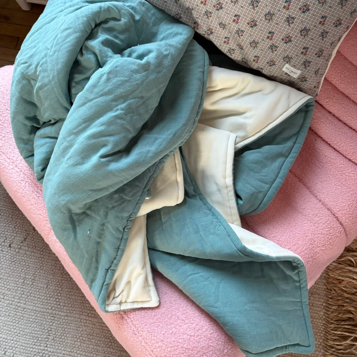 maxi knuffeldeken heerlijk zacht Bleu Baltique 