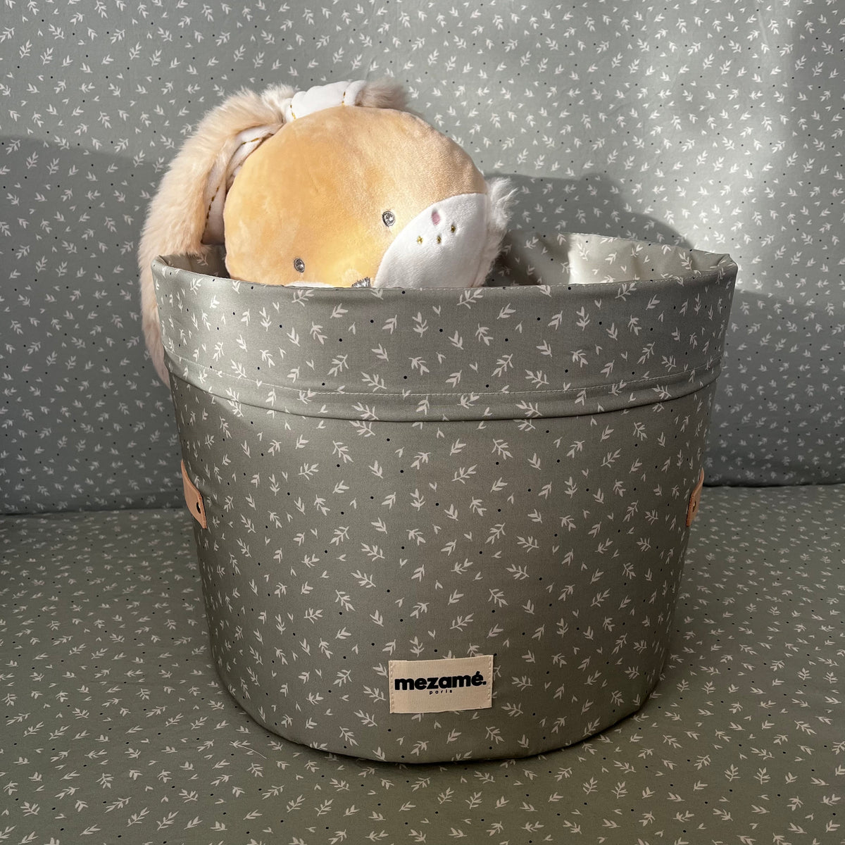 Mini sage green storage basket
