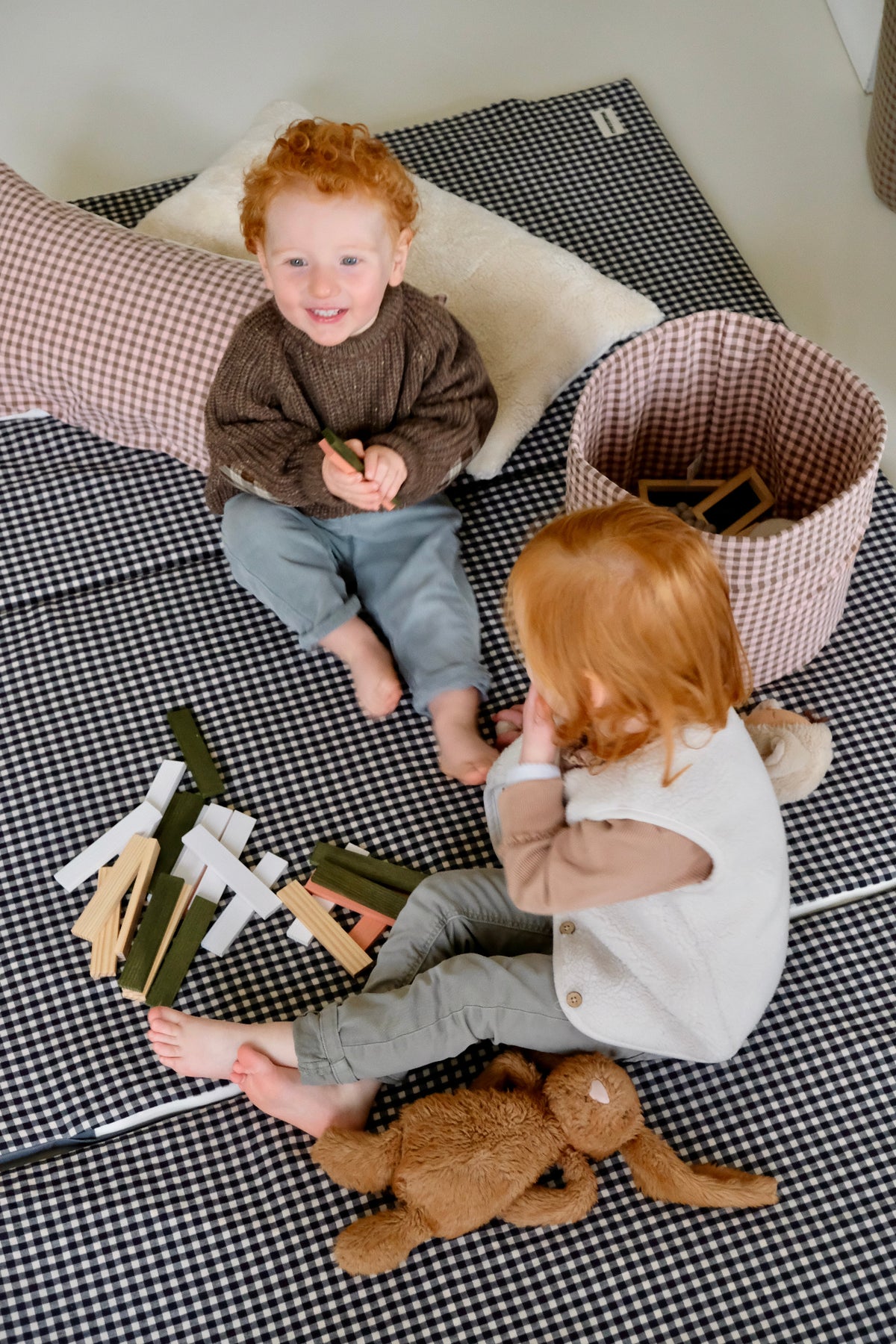 King-Size-Spielmatte Vichy Réglisse