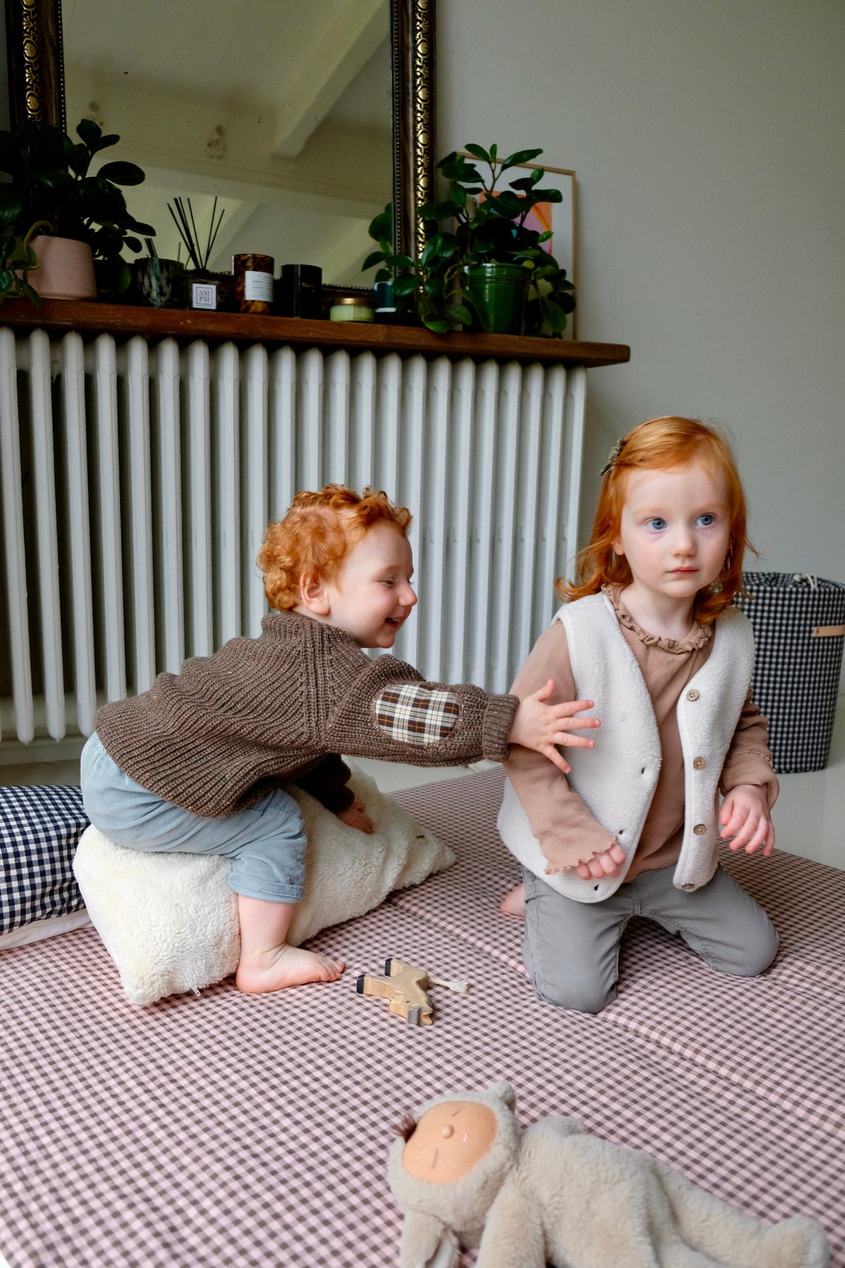 Erlebnis- und Spielmatte Vichy Rhubarbe