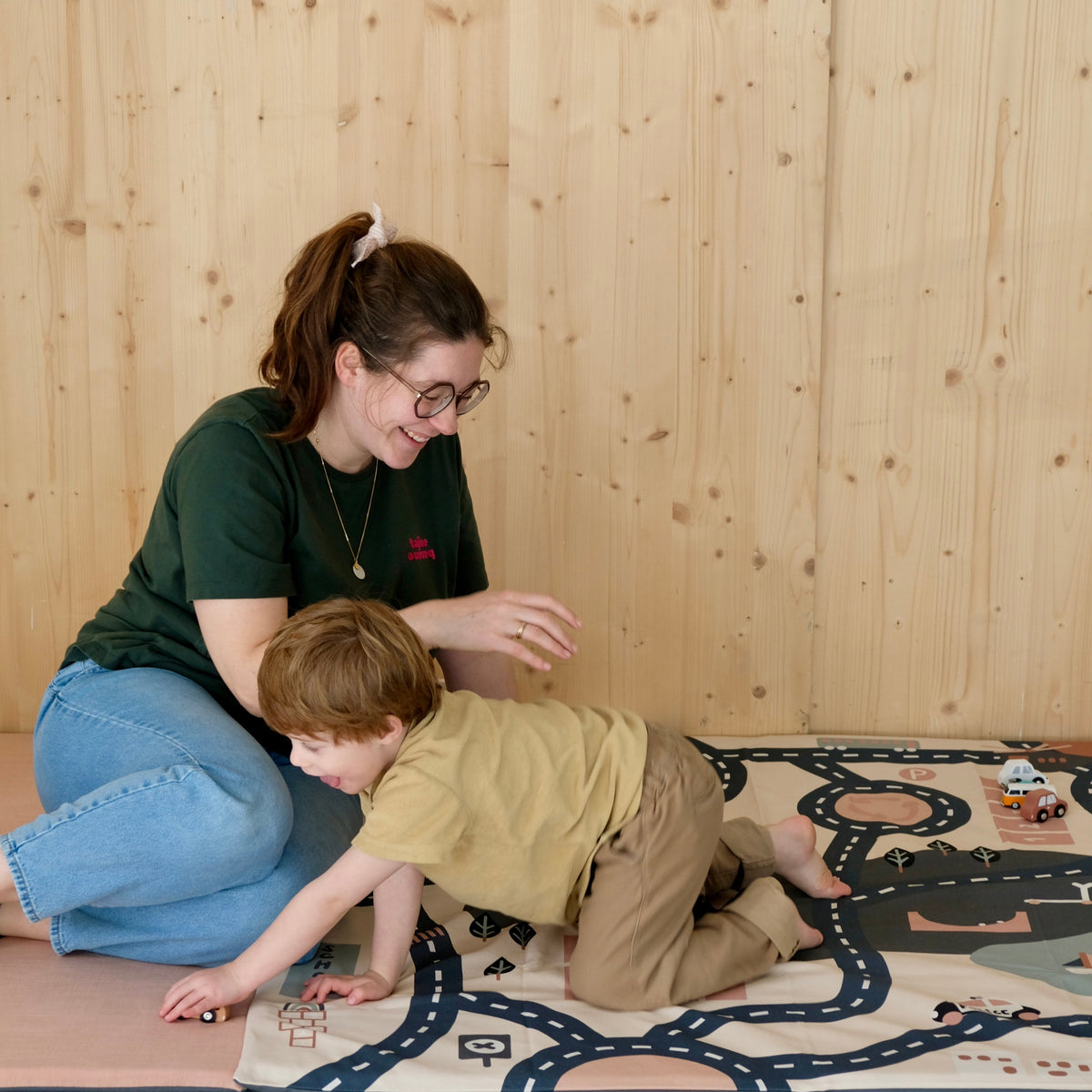 Straßenbezug zum Überziehen für Spiel-, Bewegungs- und Aktivitätsmatte für Babys und Kinder, Autos, gemeinsames Spielen