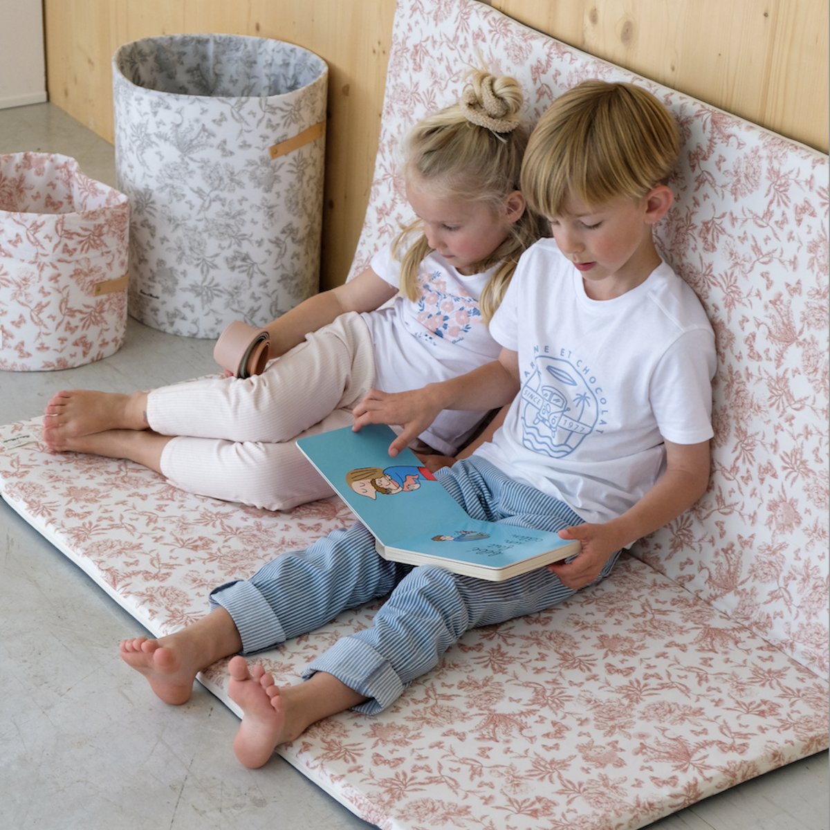 funda alfombra de juego y psicomotricidad para bebé y niño colaboración tartine&chocolat color rosa