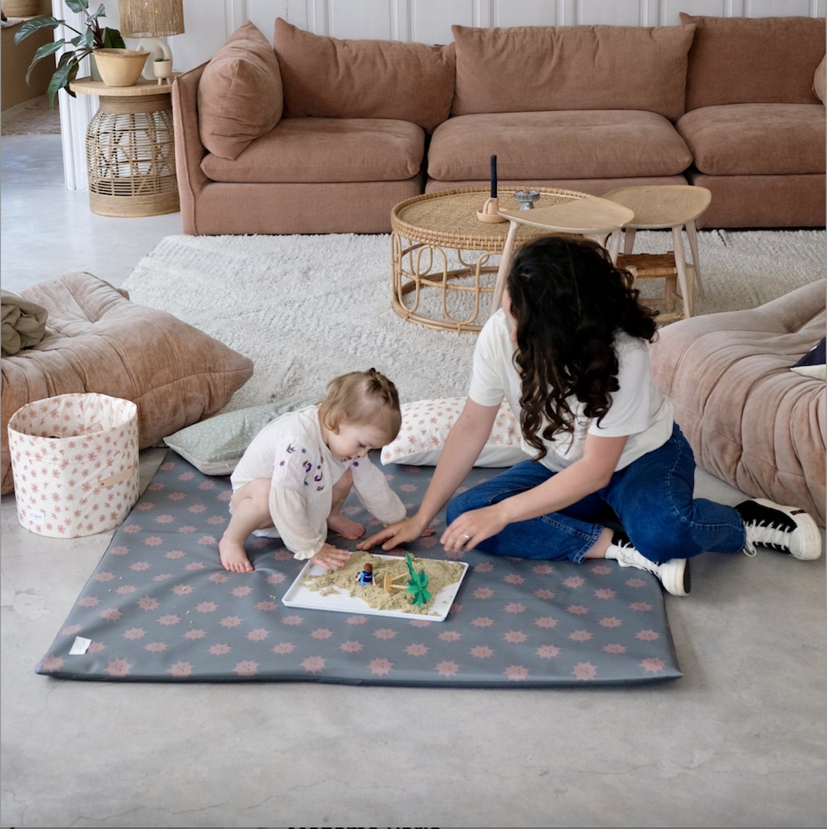 wasserdichter überziehbezug für baby- und kinderspielmatte für entwicklung, motorik und spiele 
sonnenprint