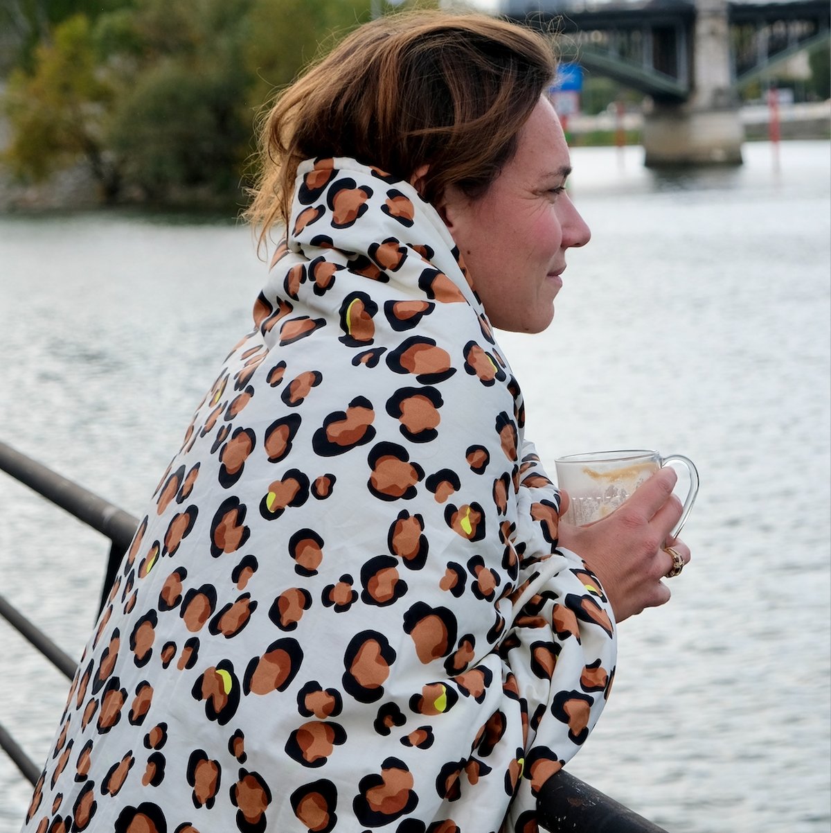 large adult blanket cosy and warm leopard print