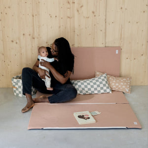 Verlängerung Großformat Krabbelmatte Motorik und Spielmatte Baby Kind unifarben rosa 