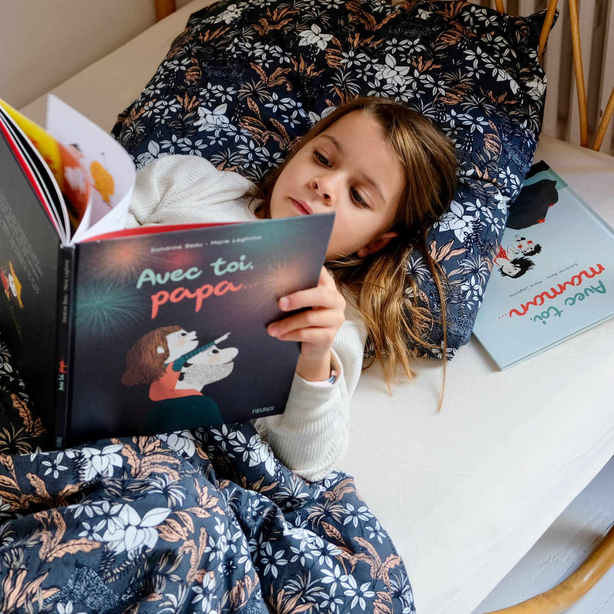 beddengoedset kinderkussen bosmotief zachte biologisch katoenen stof