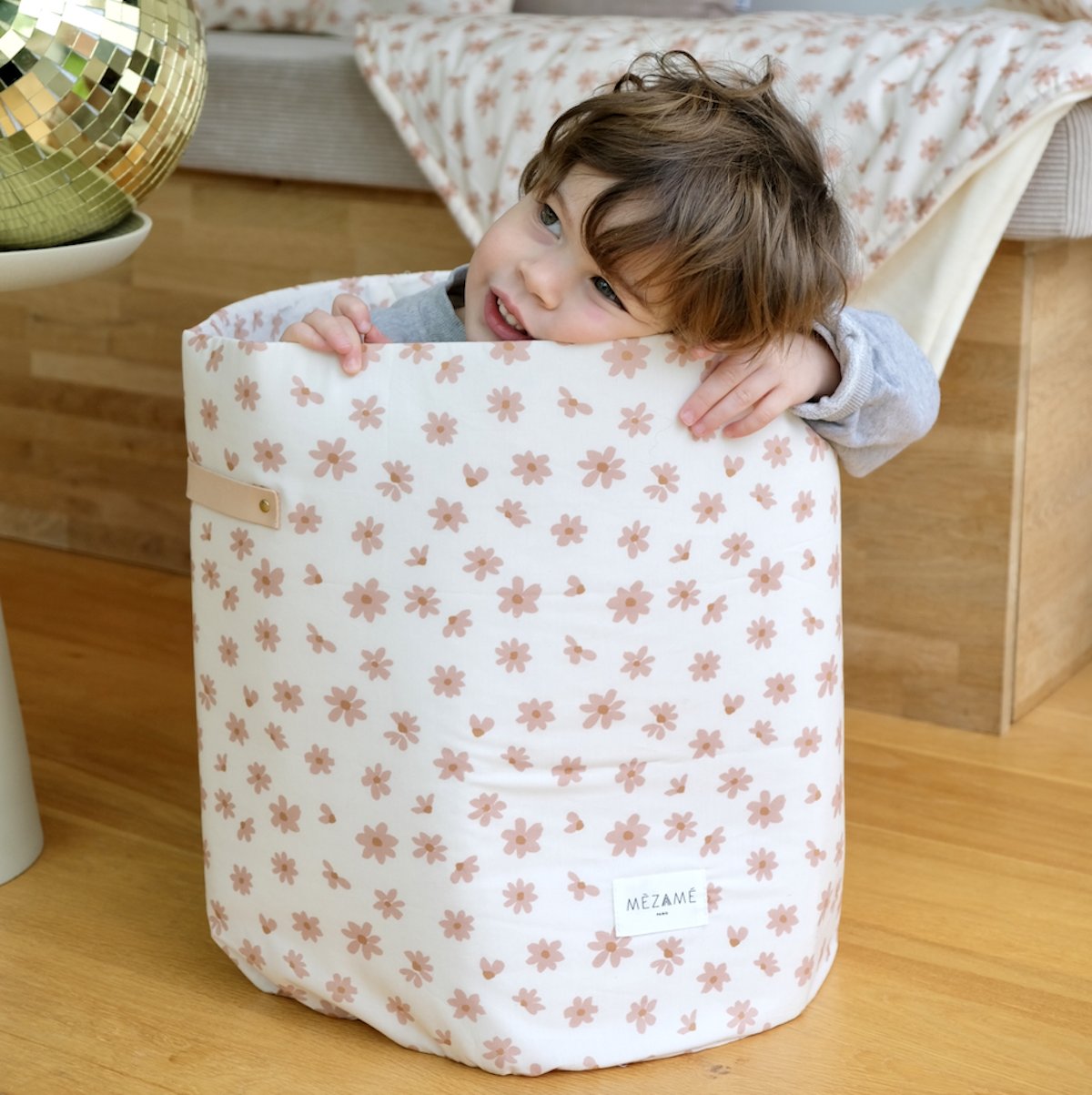 large floral nomad storage basket