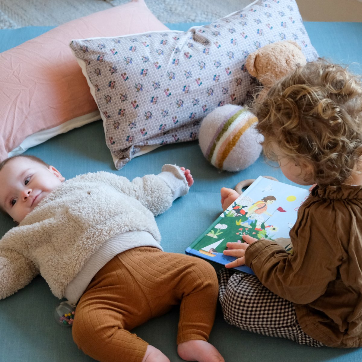 zacht en comfortabel kussen baby kinderen volwassenen bloemen- en ruitprint