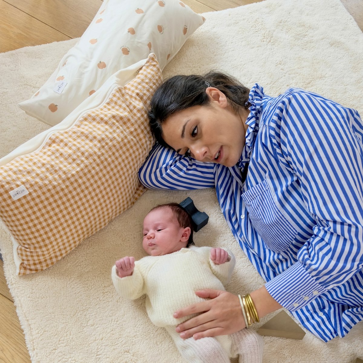 Kuschelweiches Kissen für Babys Kinder Eltern Vichy