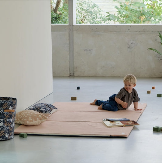 Baby and child sensory and motor skills playmat, XXL large format, plain cassonade