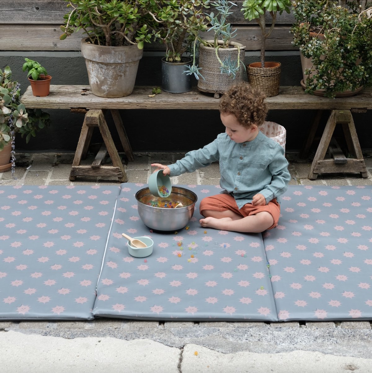 tapis d eveil  motricite et jeux bebe enfant grand format XXL waterproof imprimé soleil