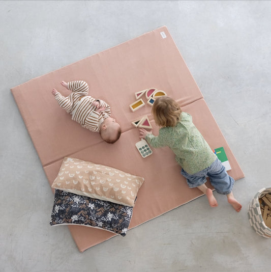 activity and play mat for baby and toddler plain pink 