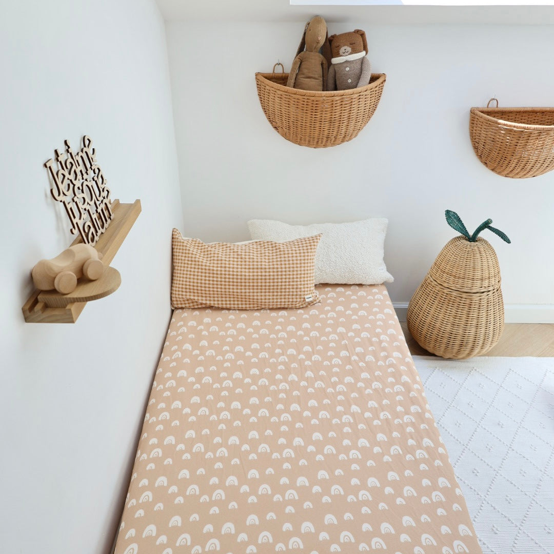 Arc en Pêche Fitted Sheet
