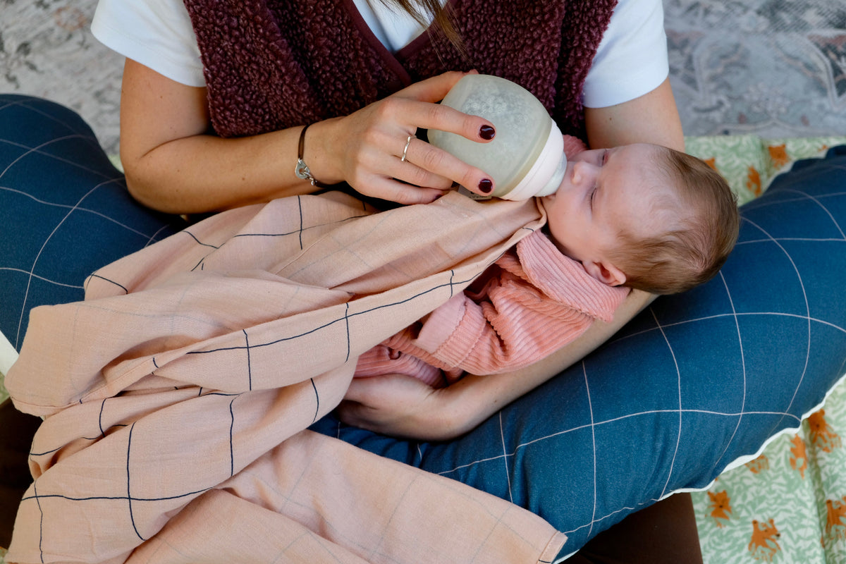 Maxi hydrofiele doek Grid Rose