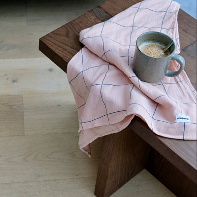 Mulltuch Grid Rose