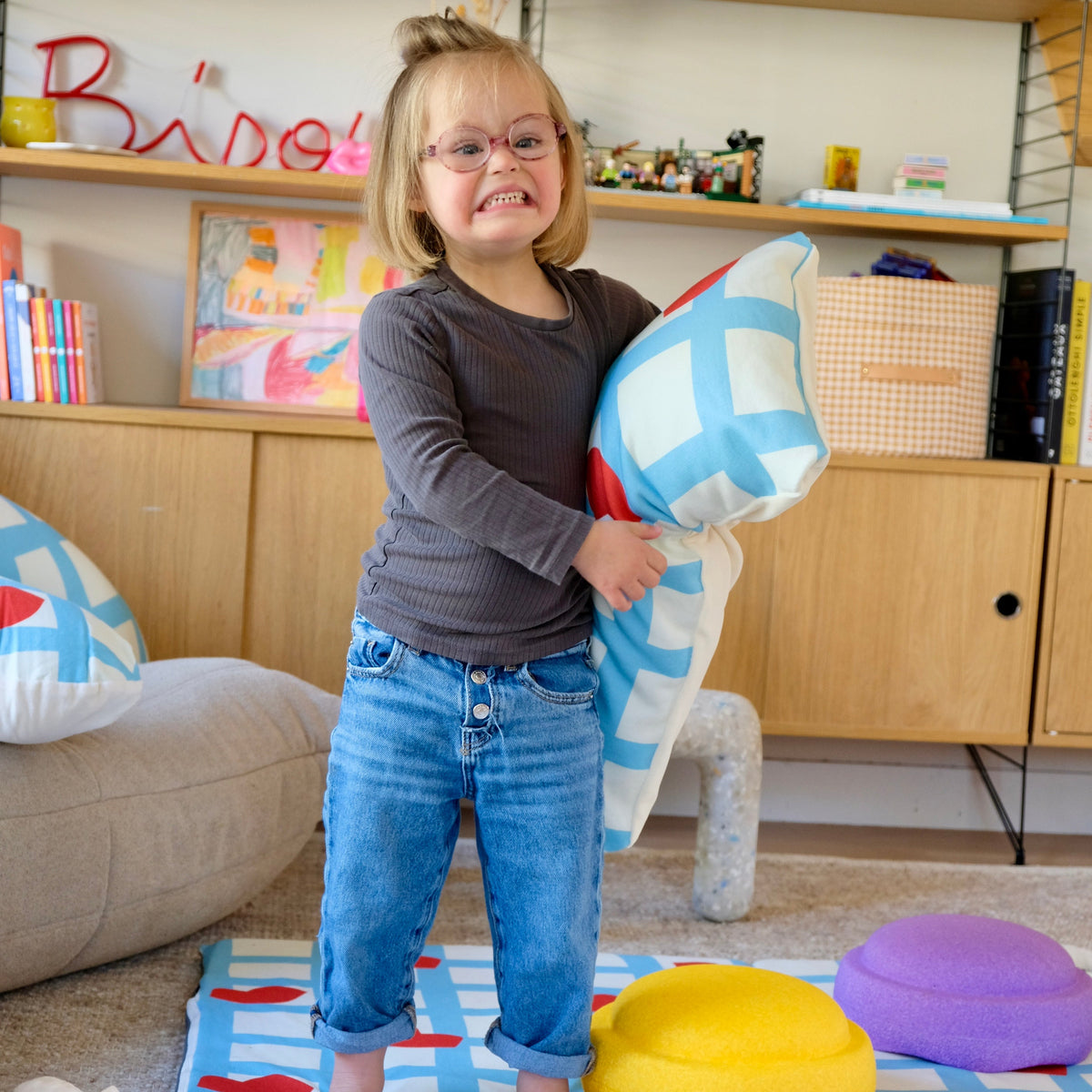 super-soft kisses decorative cushion for parents and children 
