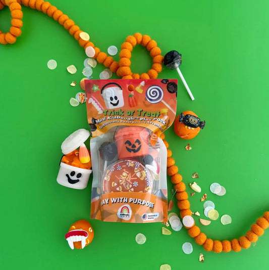 Mini sensorische speelset met boetseerklei "Snoep of je leven?"